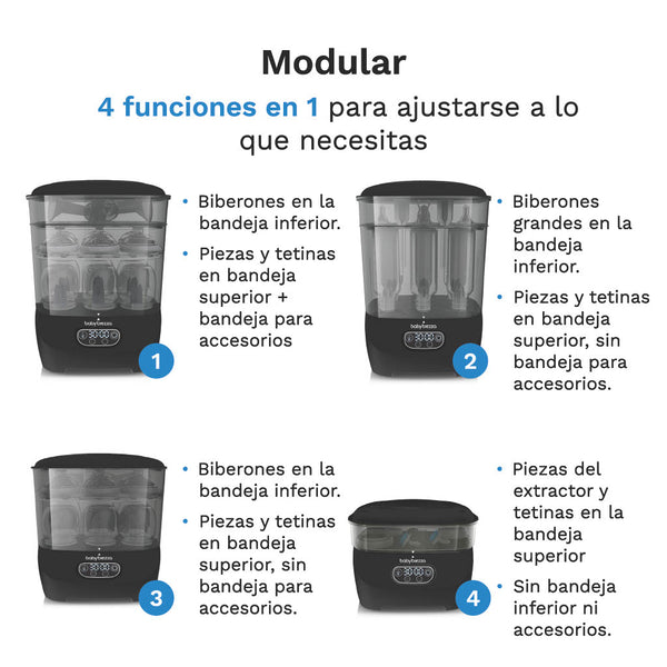 Baby Bottle Sterilizer and Dryer Advanced Color Negro - Esterilizador y secador de biberones en un sólo paso - product thumbnail